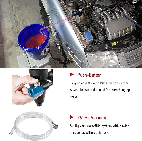 Miniatura 5 de Camoo 75260 Kit de recarga de refrigerante para sistema de refrigerante, elimina el aire atrapado, universal, se adapta a todos los sistemas de