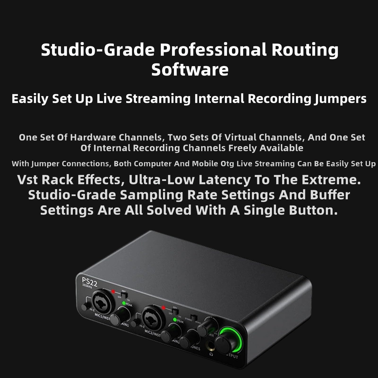 Interfacce audio USB professionali a 24 bit / 192 kHz per e streaming con ingressi multipli Plug and Play Scheda audio Plug and Play per podcast