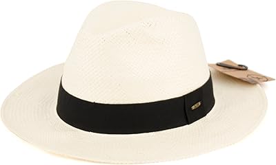 Epoch Unisex Fedora Stylish Hat (Small/Medium, Off White)