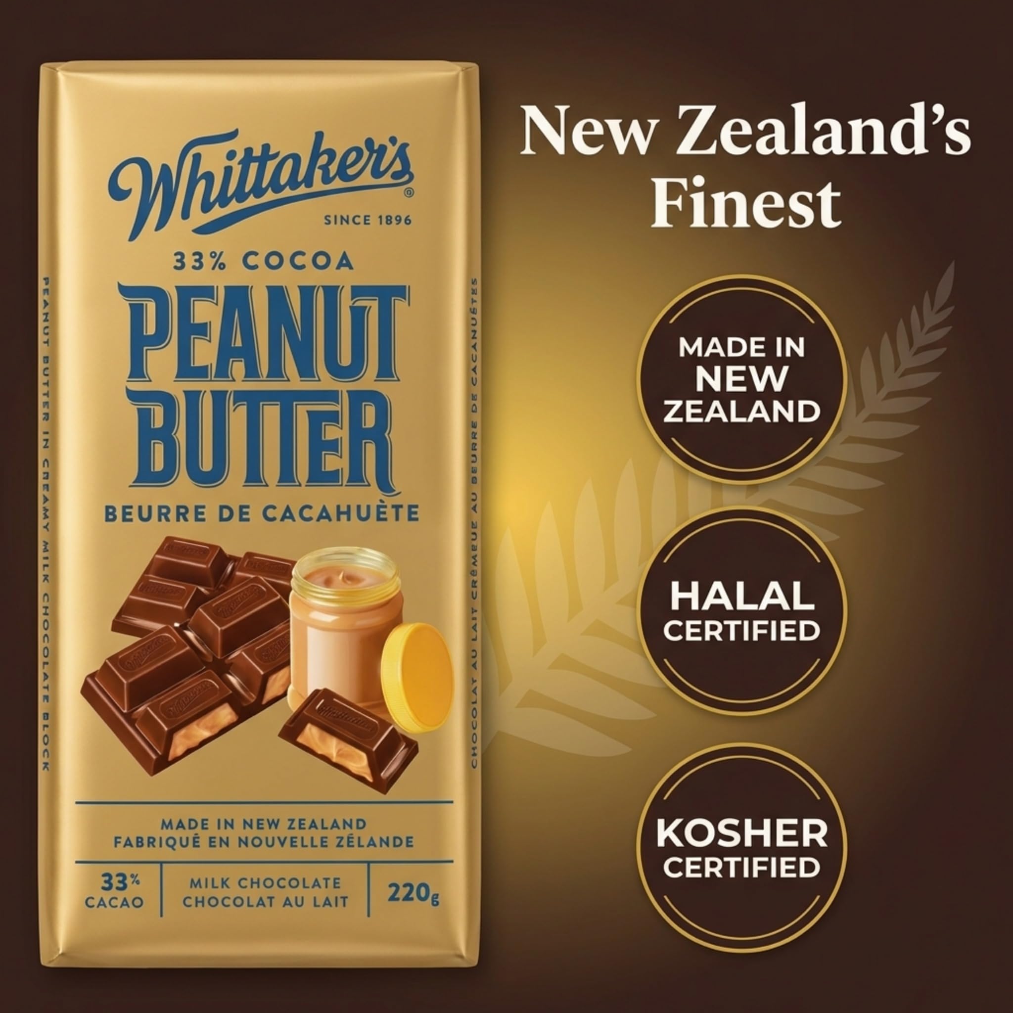 Amazon.com : Whittaker's Chocolate Block 200g (Made in New Zealand