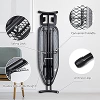 Vista 6 de Duwee Tabla de planchar de 12 x 36 pulgadas con cubierta resistente al calor y almohadilla de fieltro gruesa, patas resistentes