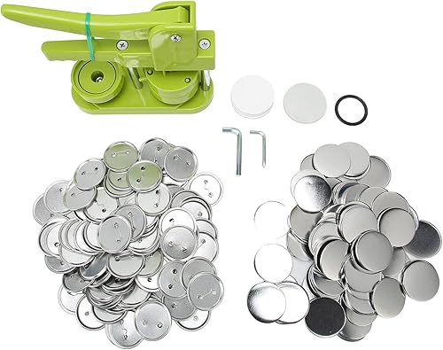 Pissente Knopfherstellungsmaschine, 58mm Abzeichen-Stanzpresse mit 100 Abdeckung