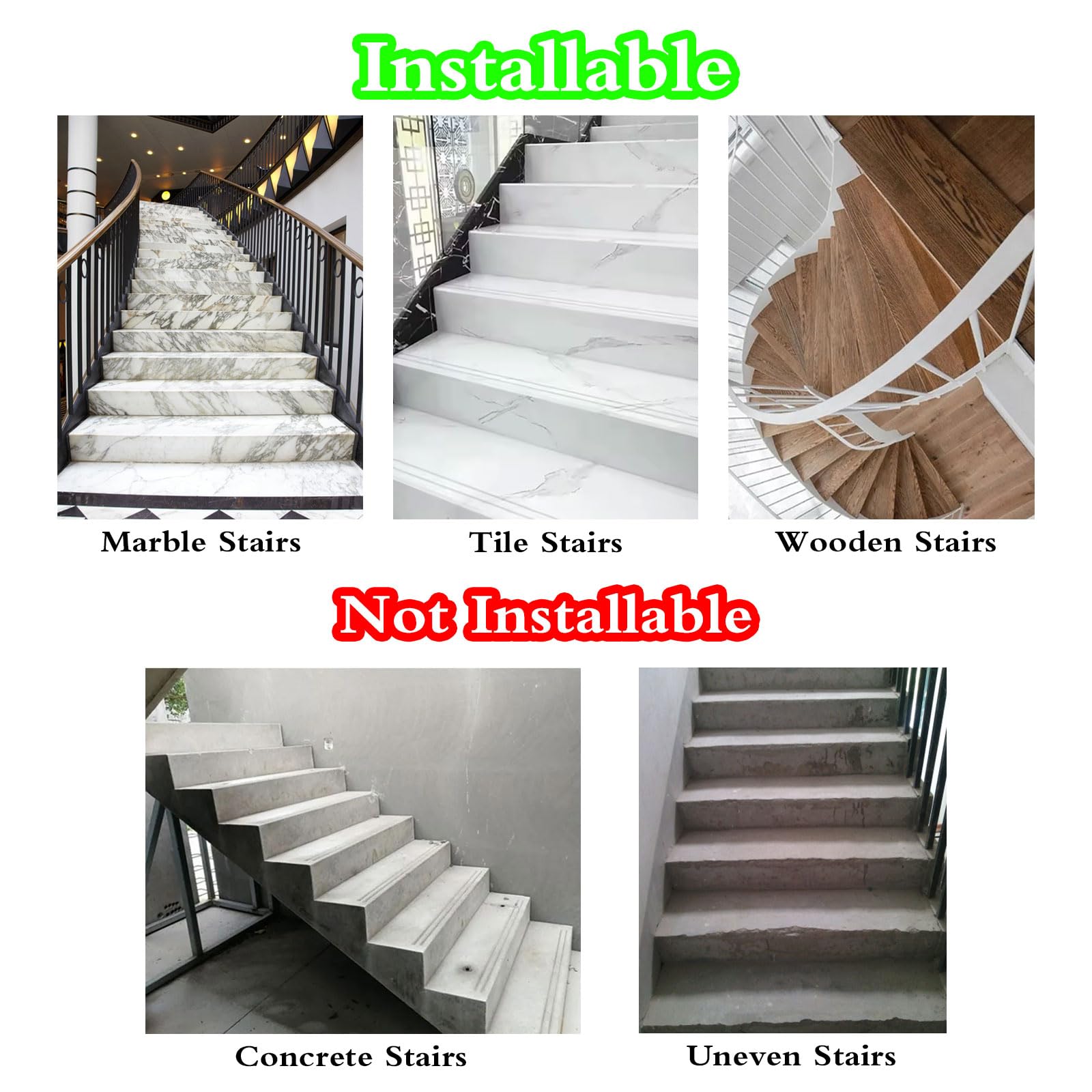Borde de Escalera de Tira Protectoras,Borde Antideslizante en Forma de L Autoadhesivo,Perfil de PVC Autoadhesivo de Borde para escaleras,Perfil de Esquina PVC para Escaleras.