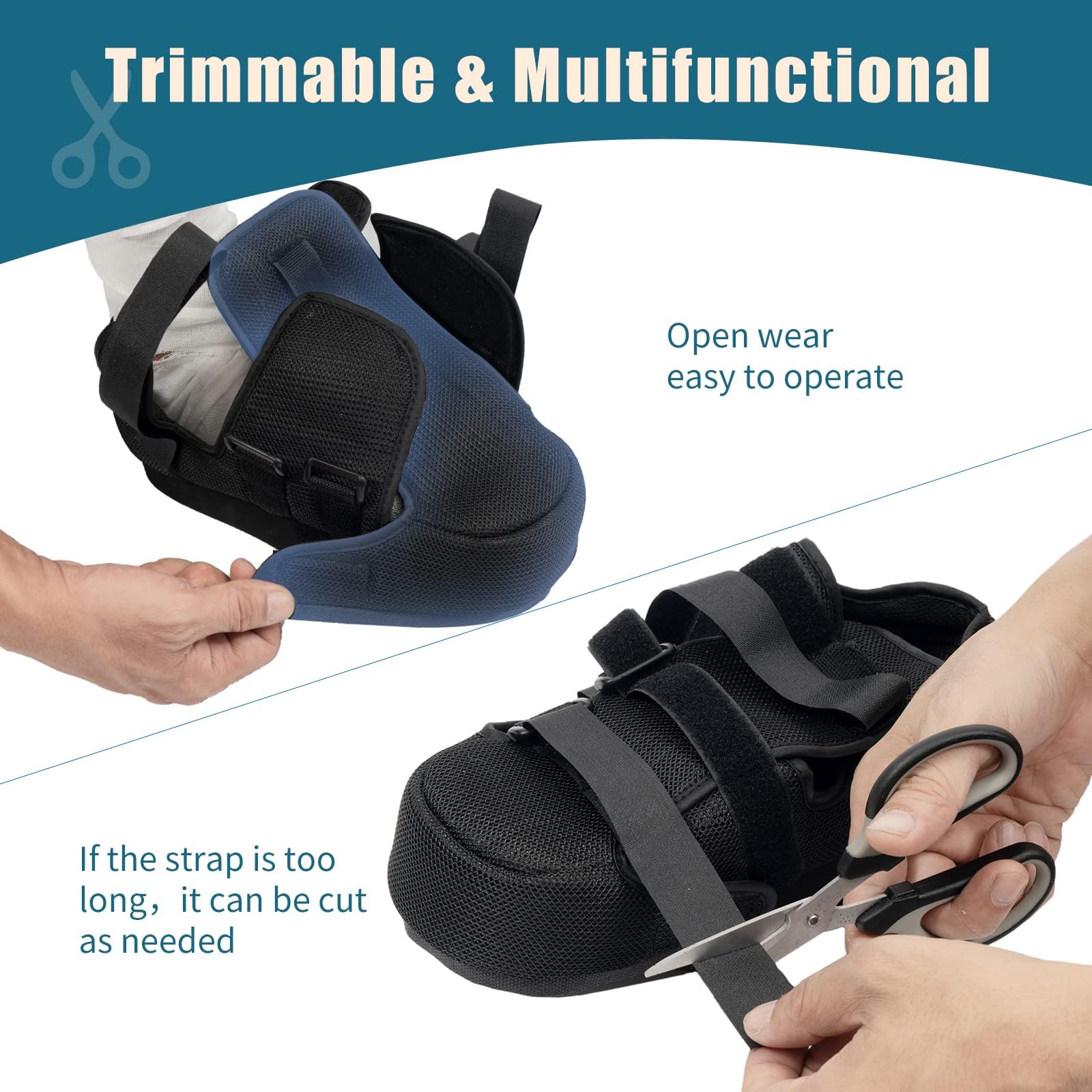 Zapato postoperatorio con puntera cerrada, botas médicas para caminar con puntera rota, ortopédico para postjuanetes, soporte quirúrgico de dedo en martillo (XL)