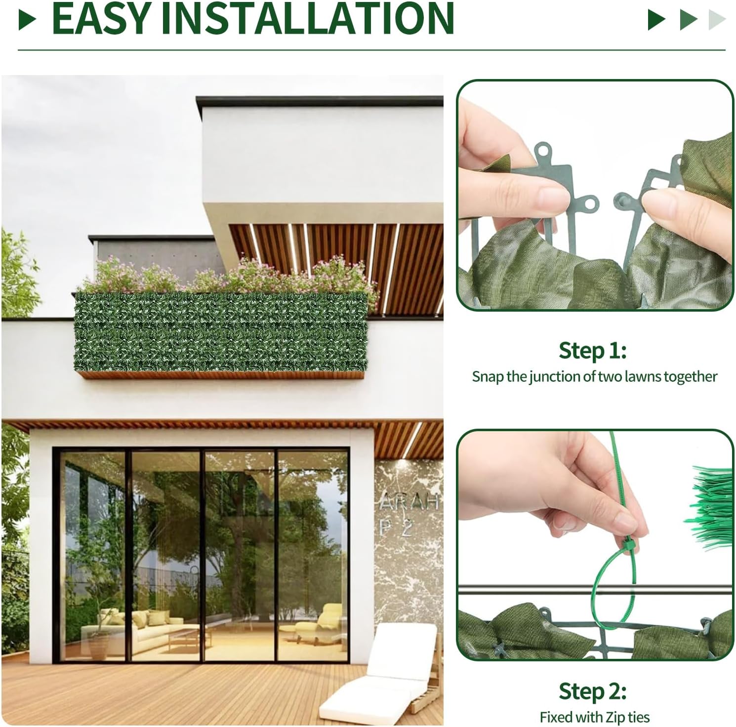 Artificial Ivy Privacy Fence Screen,39.4" X 118" UV-Anti Fake Leaves Plant Vine,Privacy Hedges Wall for Indoor Outdoor Garden Backyard Decor