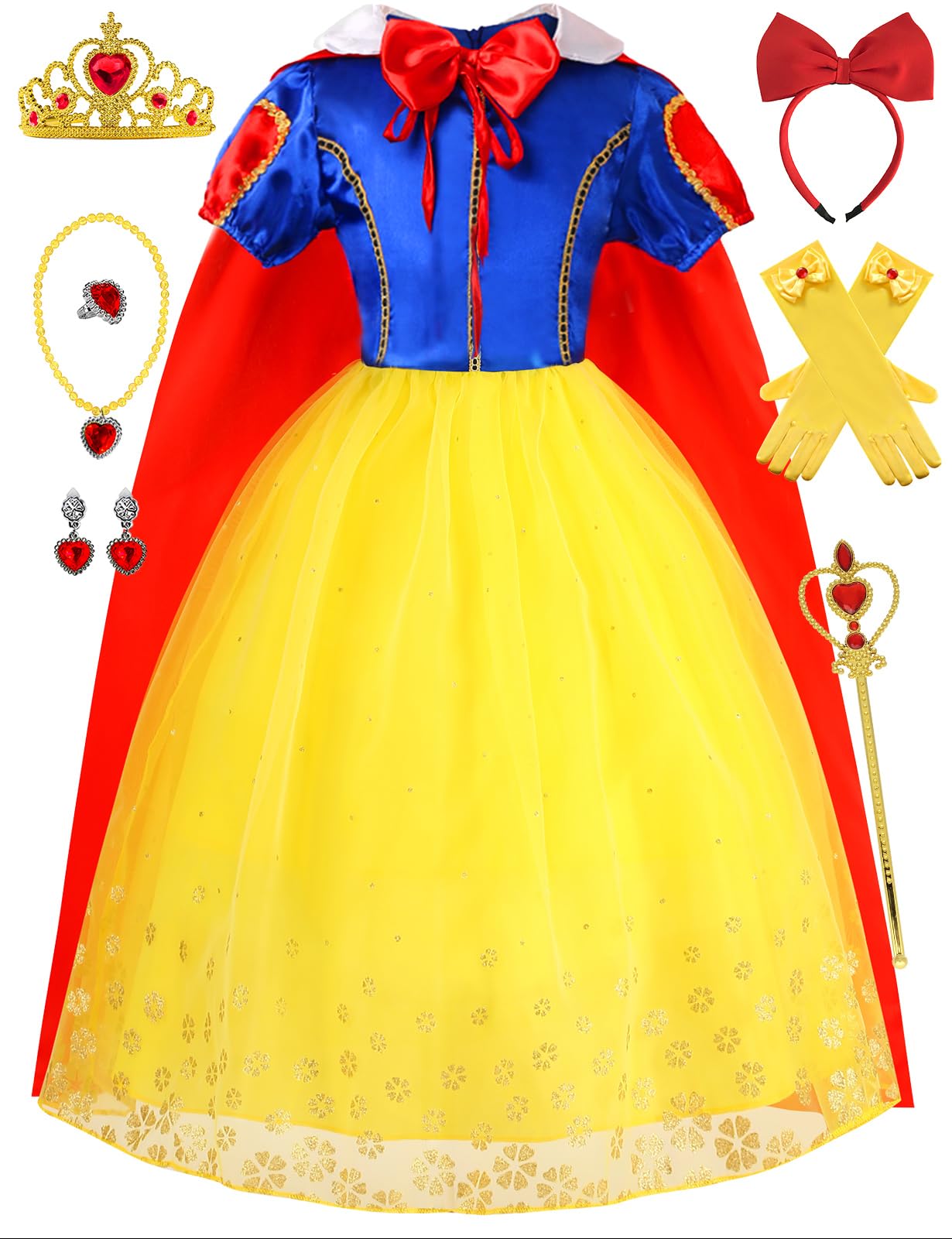 Sabbenia Princess Dresses for Girls Costume Halloween Party Birthday party Cosplay Makeup Party Dress up Outfits 3-10Y