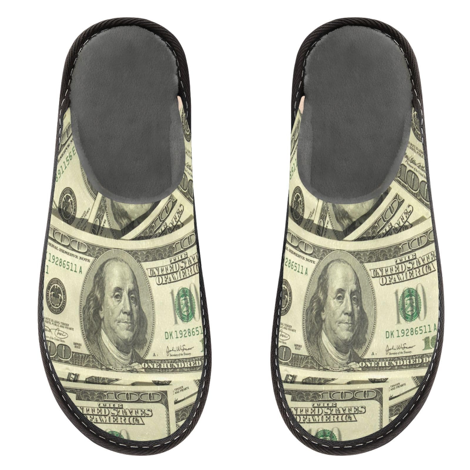 Peystean Women's Mens Cute Pattern Chic Cosy Slip-On Slippers,Casual Linning Breathable Memory Foam Scuff Winter House Bedroom Shoes Gift for Unisex