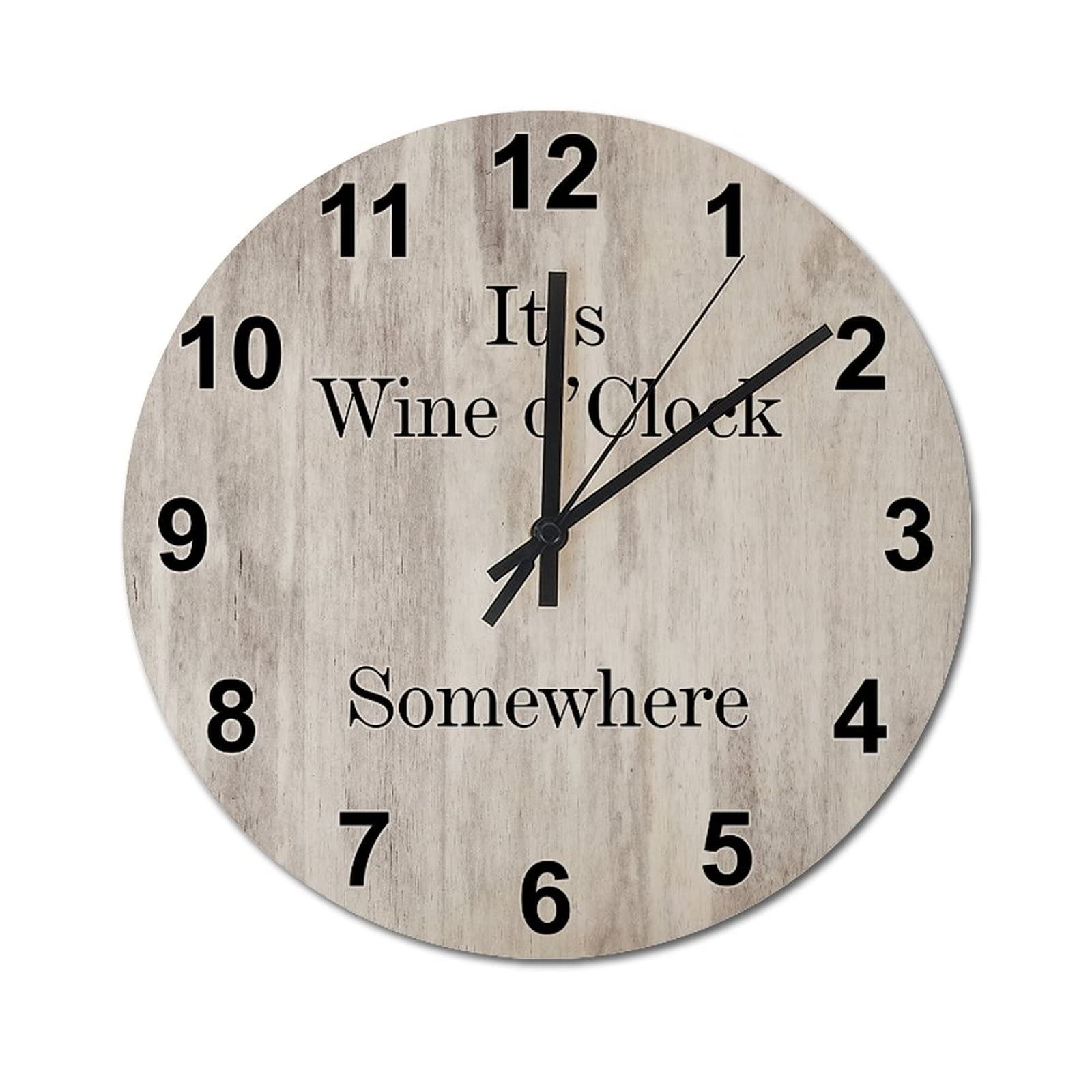 Horloge murale vintage cuisine rustique silencieuse rétro 38x38 cm