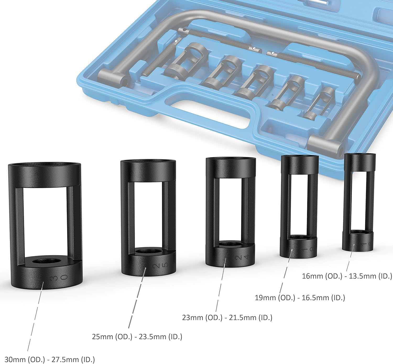MOSTPLUS Engine Overhead Solid Valve Spring Compressor Automotive Tool C Clamp Service Set-10 Pieces