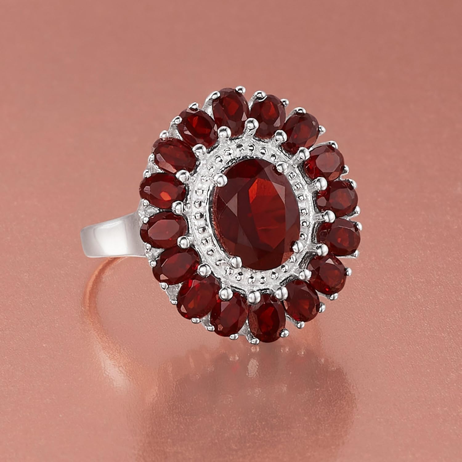 Ross-Simons 5.20 ct. t.w. Garnet Ring in Sterling Silver - Image 5