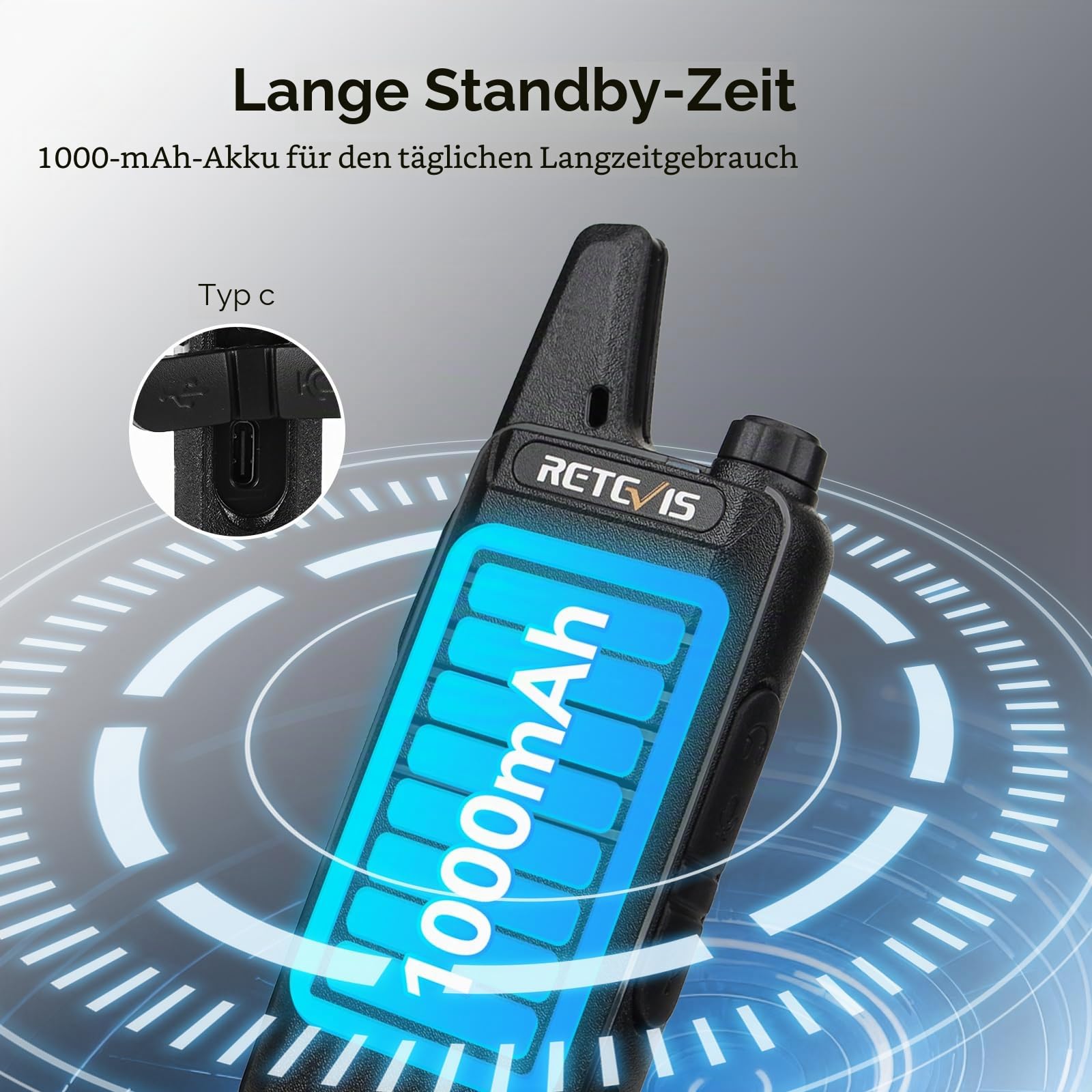 Retevis RT622 Funkgerät, PMR446 Lizenzfreies Mini Walkie Talkie 4 Pack