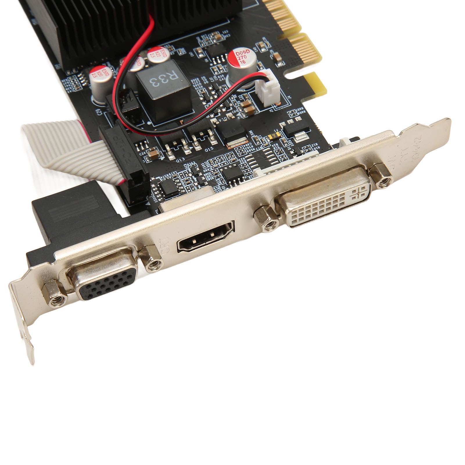 ciciglow Scheda Grafica Desktop, Scheda Grafica per Computer DDR3 da 4 GB a 128 Bit Scheda Video DVI HD VGA X16 3.0 700/1400 MHz per Chassis del Computer
