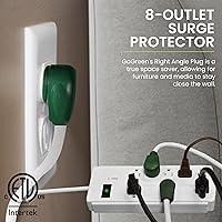 Vista 3 de Go Green Power (GG-18316WH) Protector de sobretensiones de 8 tomas, color blanco