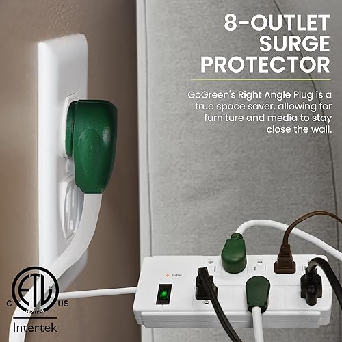 Miniatura 3 de Go Green Power (GG-18316WH) Protector de sobretensiones de 8 tomas, color blanco