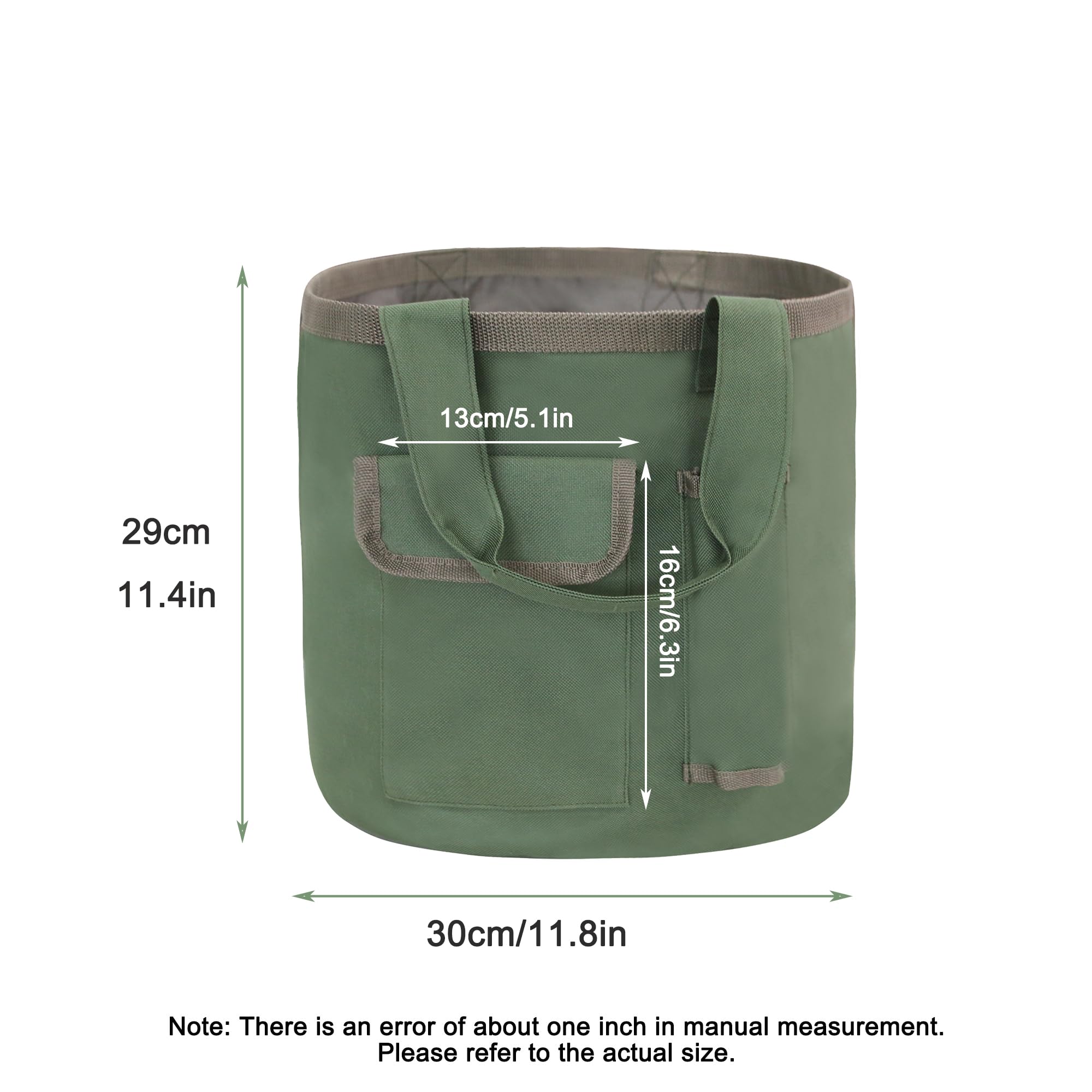 Borsa porta attrezzi da giardino, organizer da giardinaggio con tasche, borsa tote per attrezzi da giardino in Oxford impermeabile, per donne e uomini, giardinieri (solo borsa)