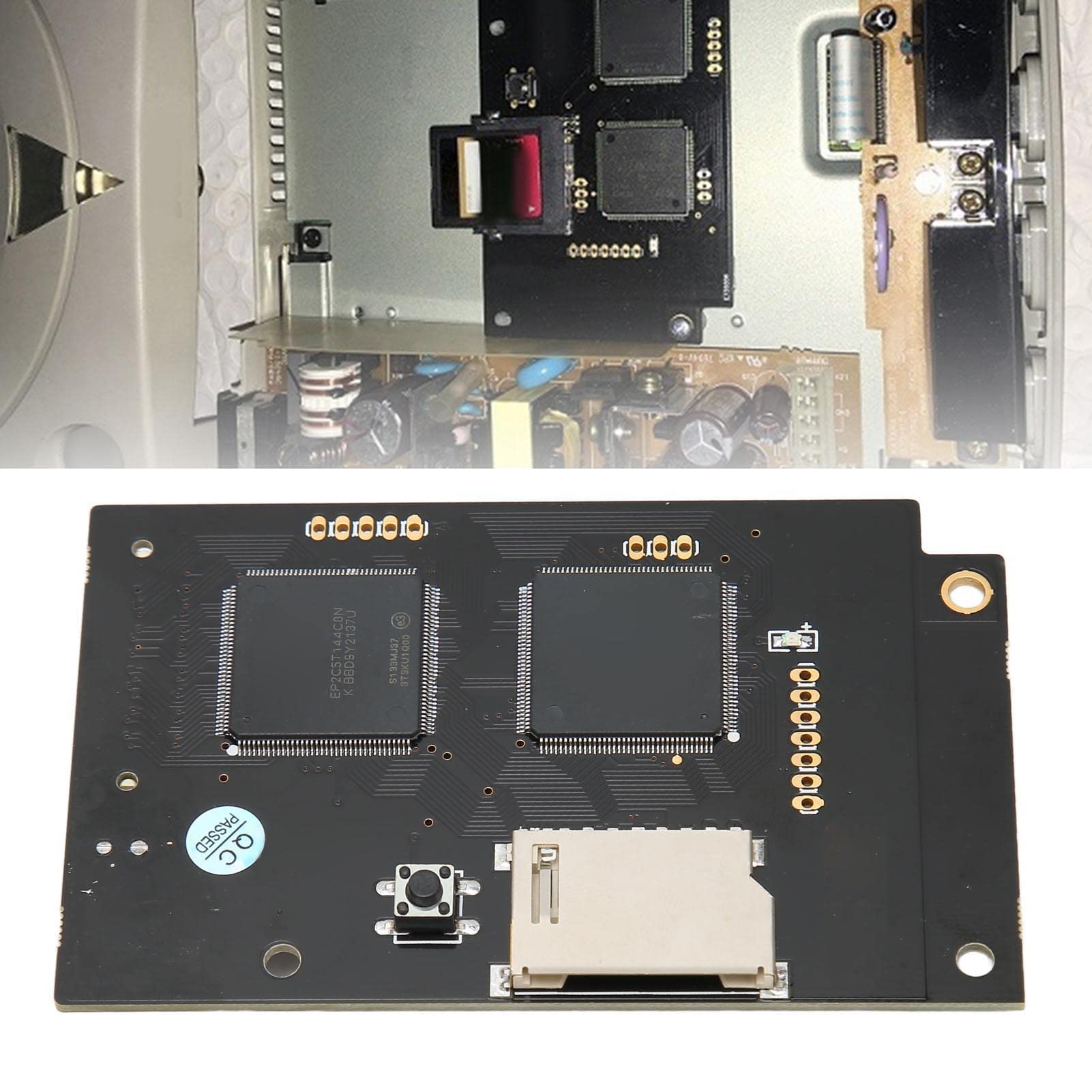 ciciglow Scheda di simulazione per unità ottica GDEMU, unità ottica V5.15b Parte di riparazione per console di gioco Sega Dreamcast VA1 Host, con scheda di archiviazione di gioco da 32 G nera