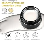Nicedeco Metallic Gel Nail Polish Set, Hema Free, Silver and Gold 3D Metal Painting Gel for Nail Art, Glossy Mirror Finish, Vegan, Cruelty Free