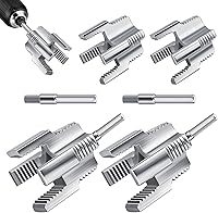 KEEYMENT 4Pcs PVC Pipe Threader Tool Kit - 1/2" & 3/4" Internal External Dies for Electric Drill, Dual-Function Thread Cutting for PVC PPR CPVC
