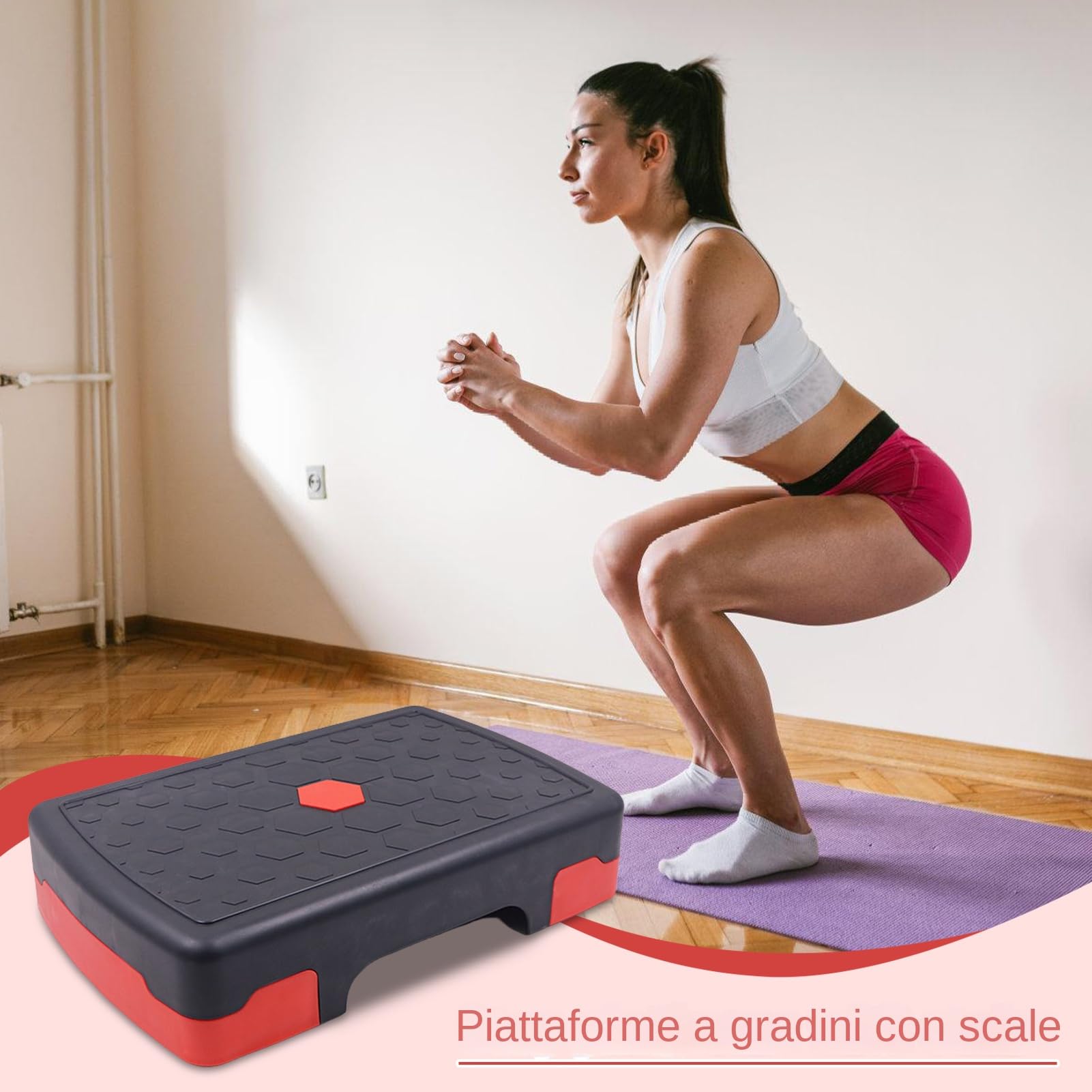Step Fitness - Stepper Modellante | Attrezzatura Allenamento Per Palestra Casa Adulti Anziani Bambini