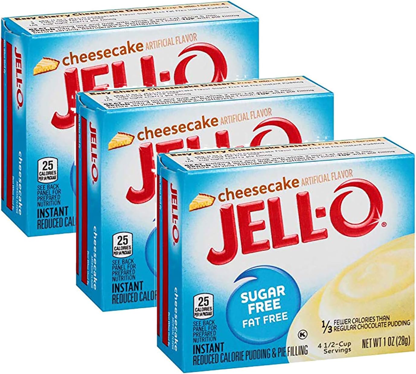 Instant Cheesecake Pudding Sugar Free - Pack of 3