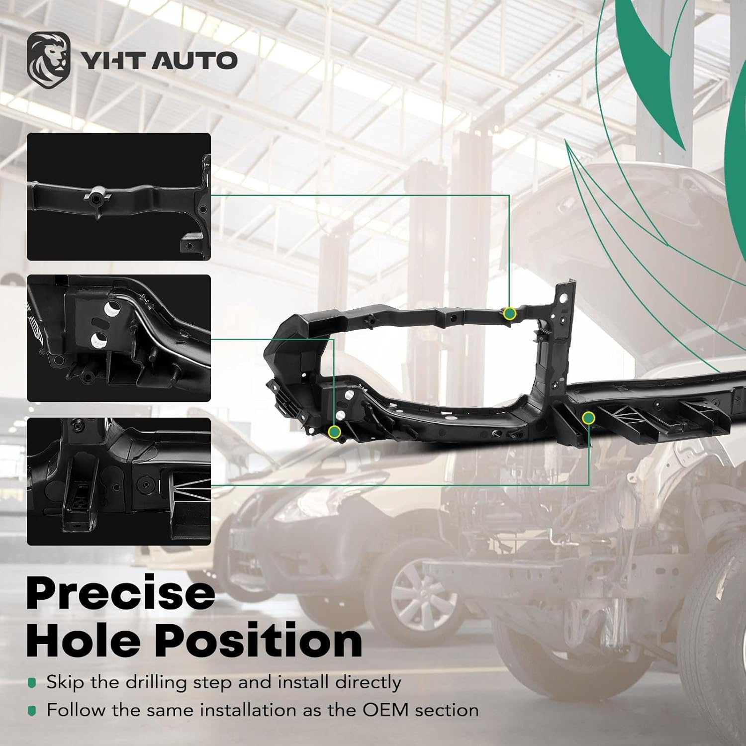 YHTAUTO Radiator Support Upper Tie Bar Compatible with 2015-2022 Dodge Charger, Radiator Support Core Assembly