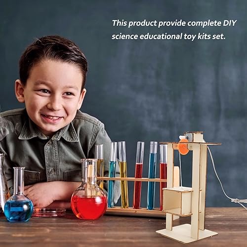 Miniatura 2 de Elevador de madera para niños Juguete elevador Conjunto de elevador DIY Ascensores Modelo de Ascensor Kit de fabricación de manualidades DIY Kit de