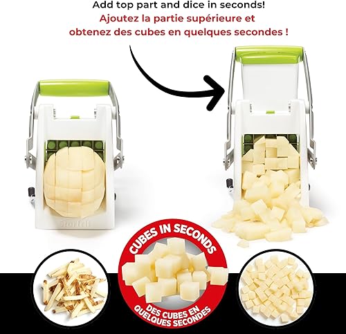 Miniatura 6 de Starfrit Pro Fry Cutter & Cuber - 3 en 1 - Papas fritas caseras, rebanadas y cubos en cubitos de patatas y verduras