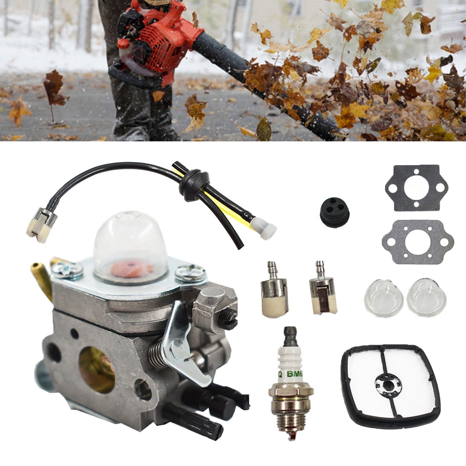 raseparter Carburetor Carb Replacement for Echo PB2100 PB-2155 ES-2100 Leaf Blower for Zama C1U-K42B C1U-K42 12520020562 12520020560 12520020561