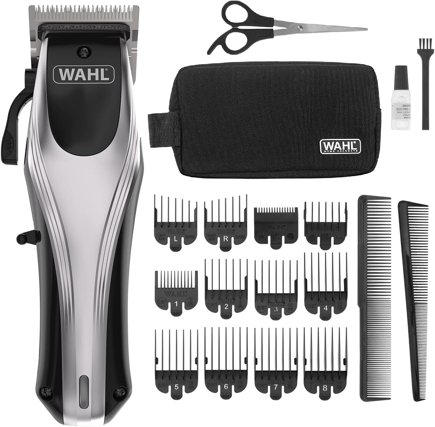 WAHL Multi Cut Pro Lithium Clipper with Long Lasting Battery | Quick & Smooth Cutting | Snag Free Precision and Comfortable Handling | Includes 12 Attachment Combs (9657-027)