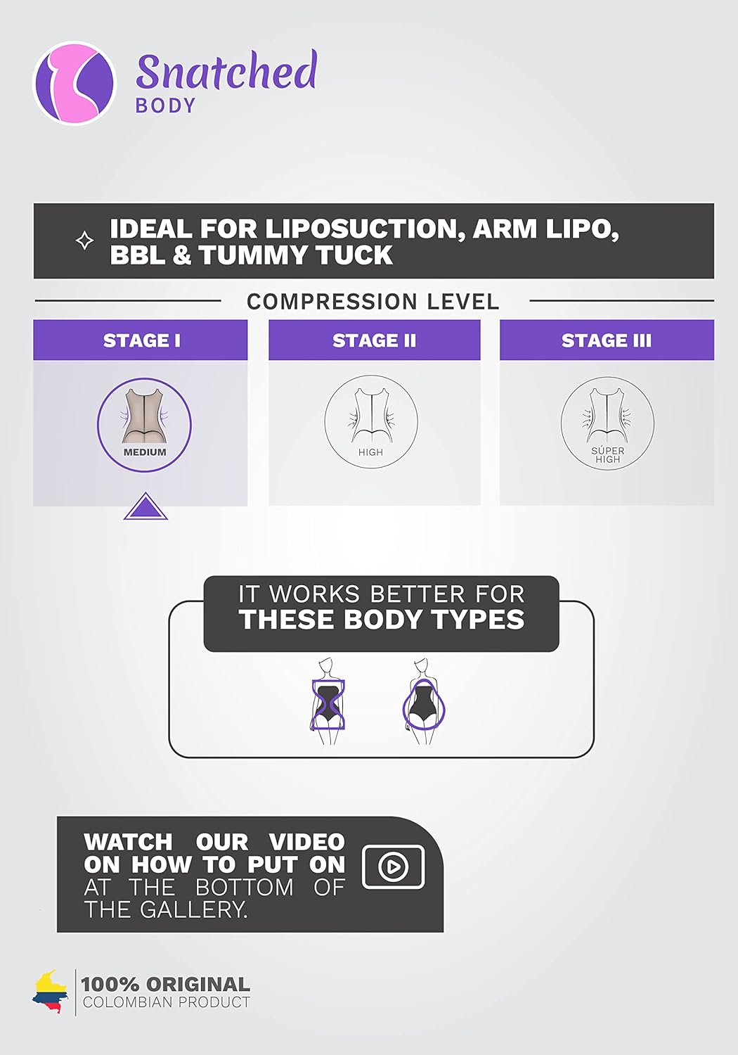 Snatched Body Stage 1 Fajas Colombianas Post Surgery Compression Shapewear for Women Tummy Control - Image 6