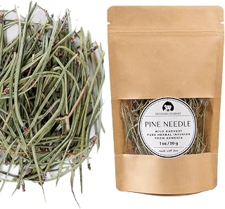 Pine Needle Herbal Tea | Wild-Harvested | 1 oz (30g) | Sustainably Foraged in Vayots Dzor, Armenia | Naturally Air-Dried, Crisp & Resinous Infusion | Premium Hand-Gathered Botanical