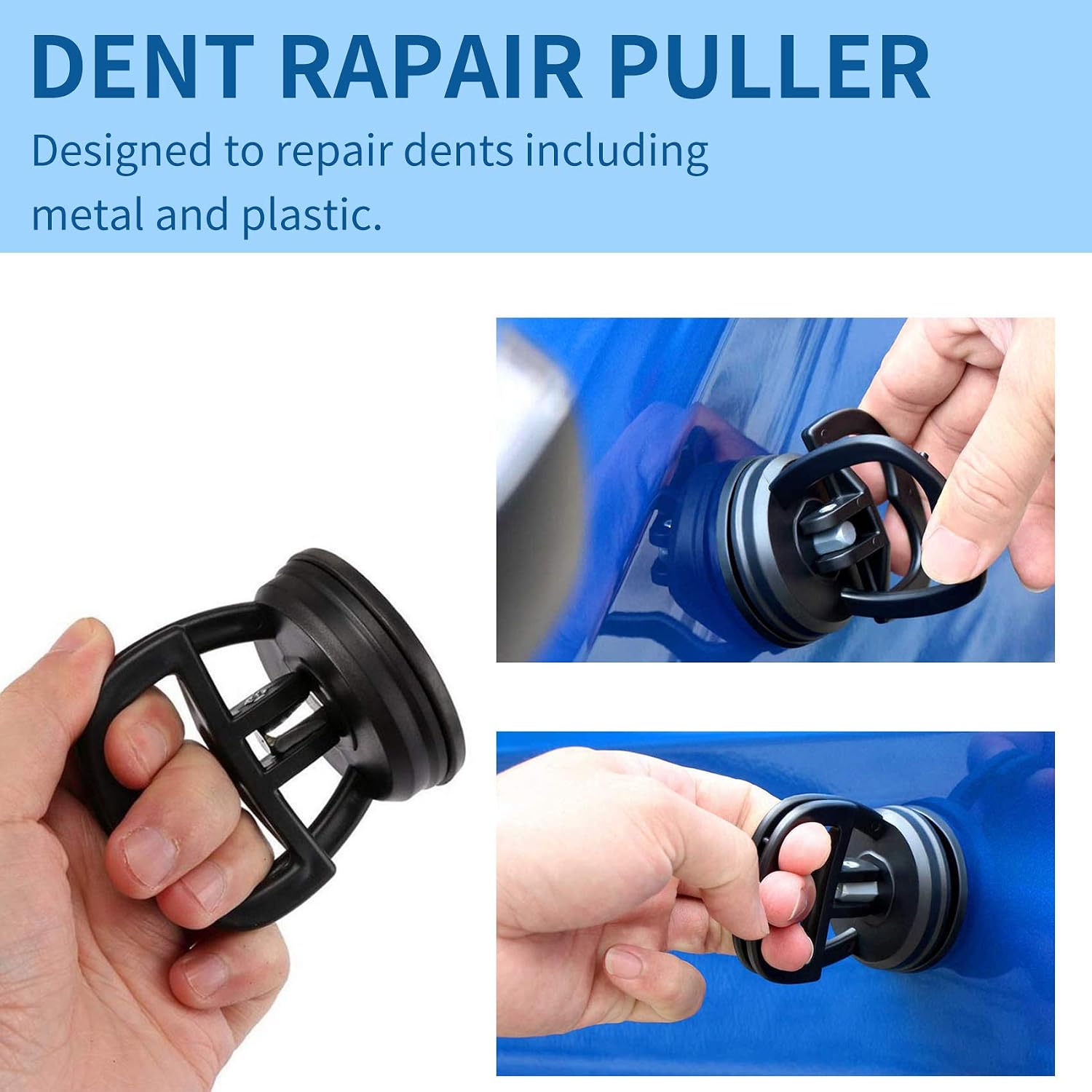 haoyehome Suction Cup Dent Puller for Car, Handle Lifter, Car Dent Puller Powerful Traceless, Dent Removal for Cars, Glass, Tiles, Mirror Lifting and Objects Moving, 2 Pack