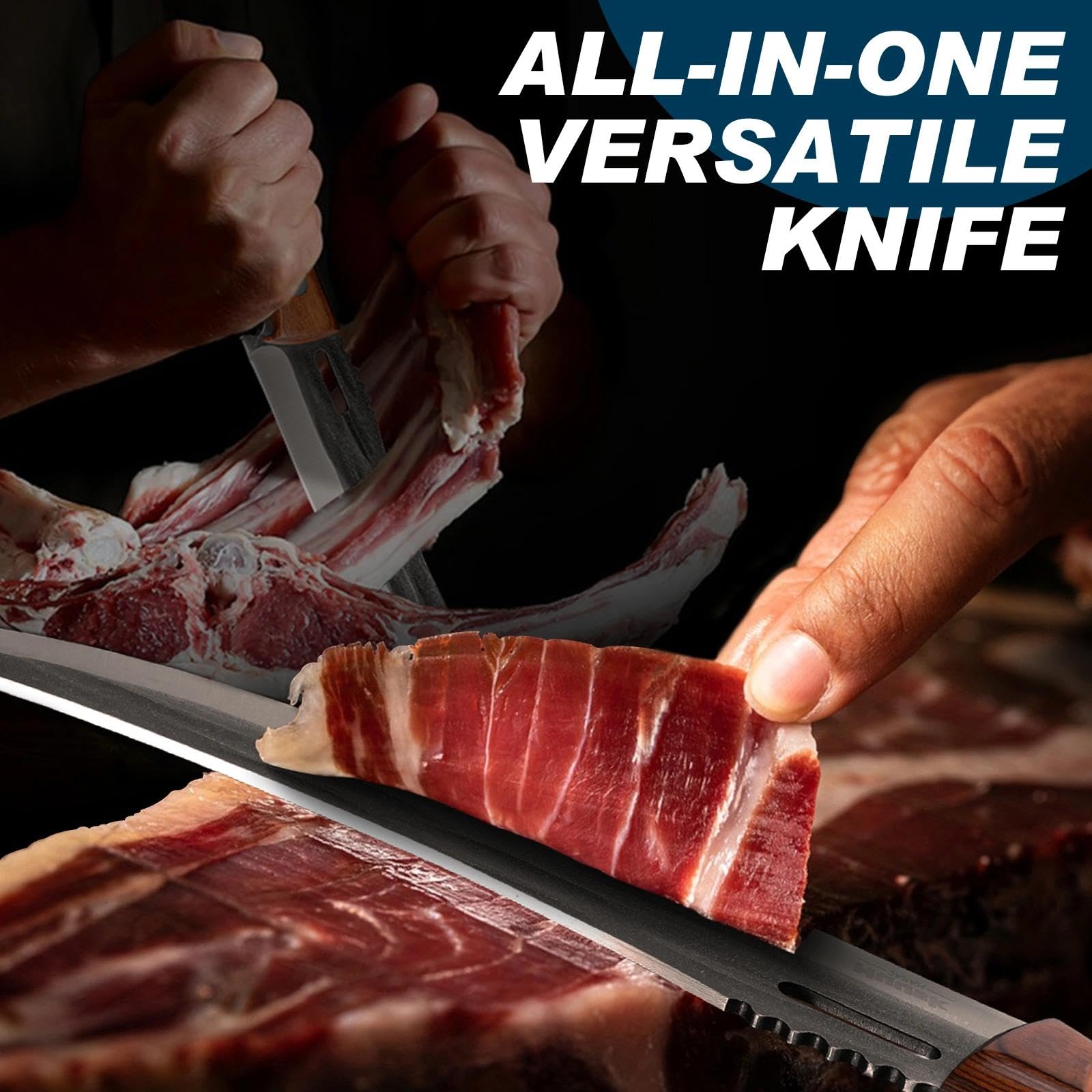 Huusk Japanese High Carbon Steel Carving Knife with Ergonomic Handle — Amazon image 5
