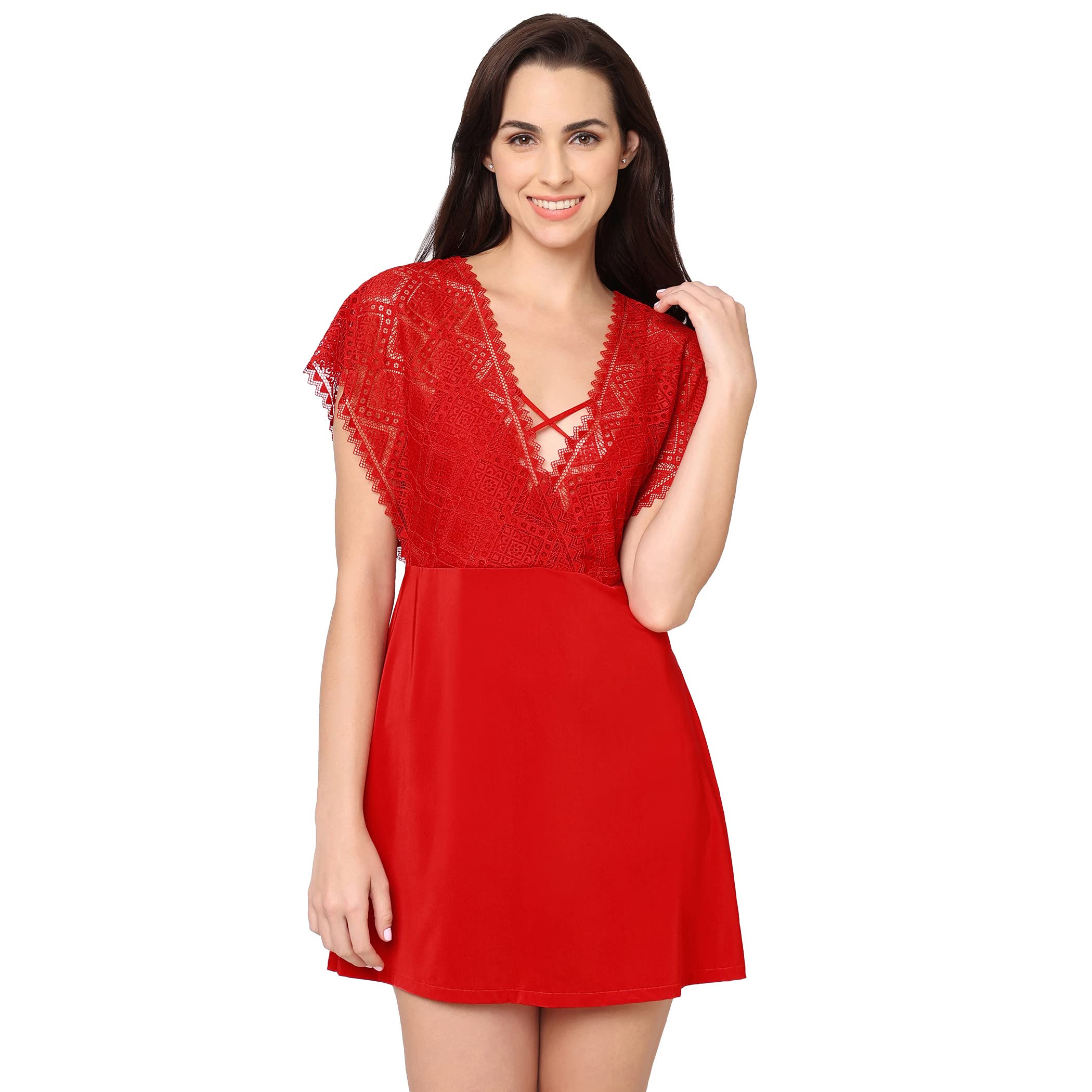 wacoal Gaia Collection Short Lacy Babydoll Chemise-picture-20