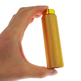 Zelerdo 2 Pairs Aluminum Alloy Bike Pegs for Mountain Bike Cycling Rear Stunt Pegs Fit 3/8 inch Axles (Pure Yellow, 100x28 mm)