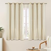 Vista 53 de XiDi Cortinas opacas para dormitorio de niñas, diseño de princesa unicornio arcoíris, 72 pulgadas de largo, rosa/azul