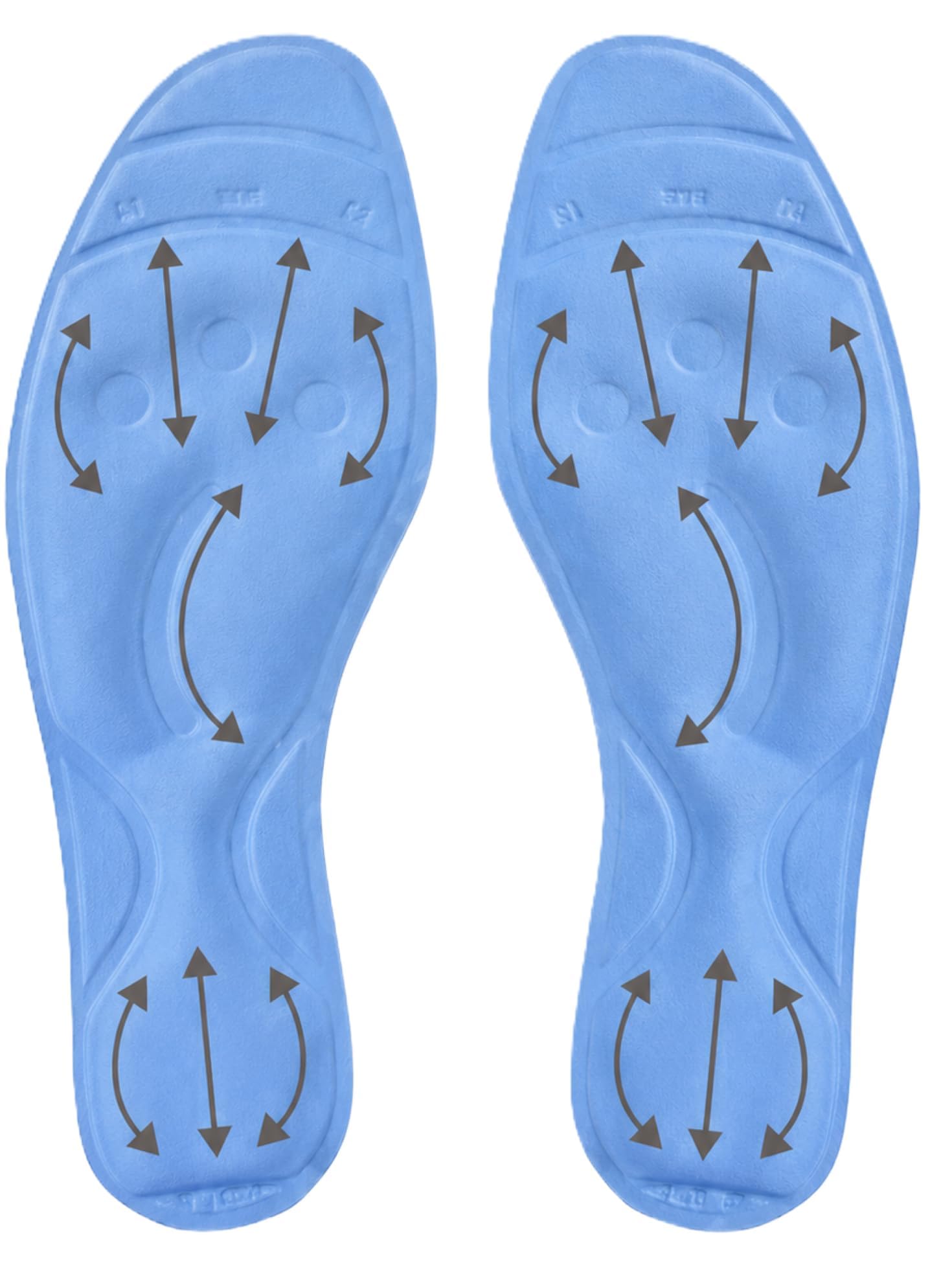Fliess-Gel - Plantilla para diabéticos, color Azul, talla 41/42