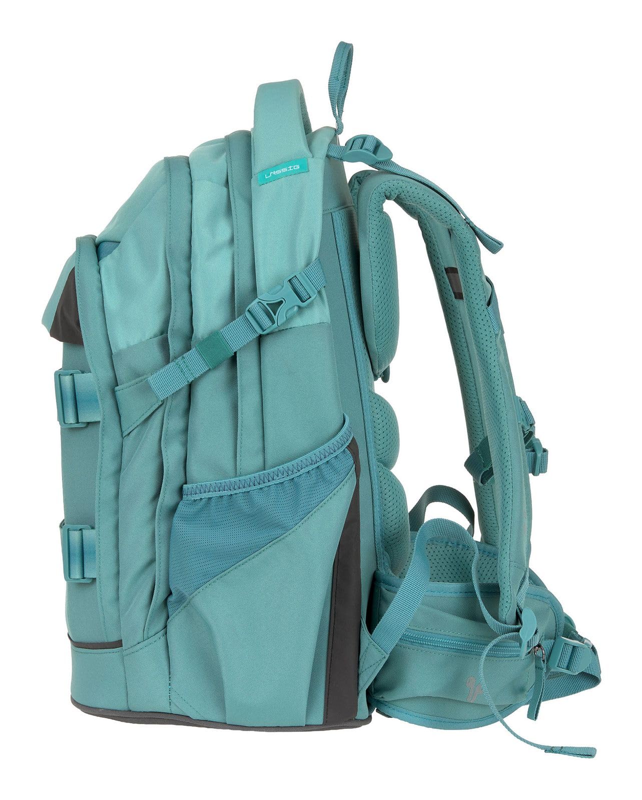 LÄSSIG Schulrucksack mit Laptopfach Bold Origin School Backpack Aqua türkis
