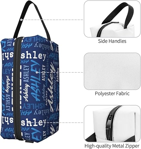 Miniatura 3 de Onzhvex Bolsa de maquillaje personalizada con nombre, organizador de maquillaje de viaje con nombre, bolsa de aseo personal, bolsa de cosméticos de