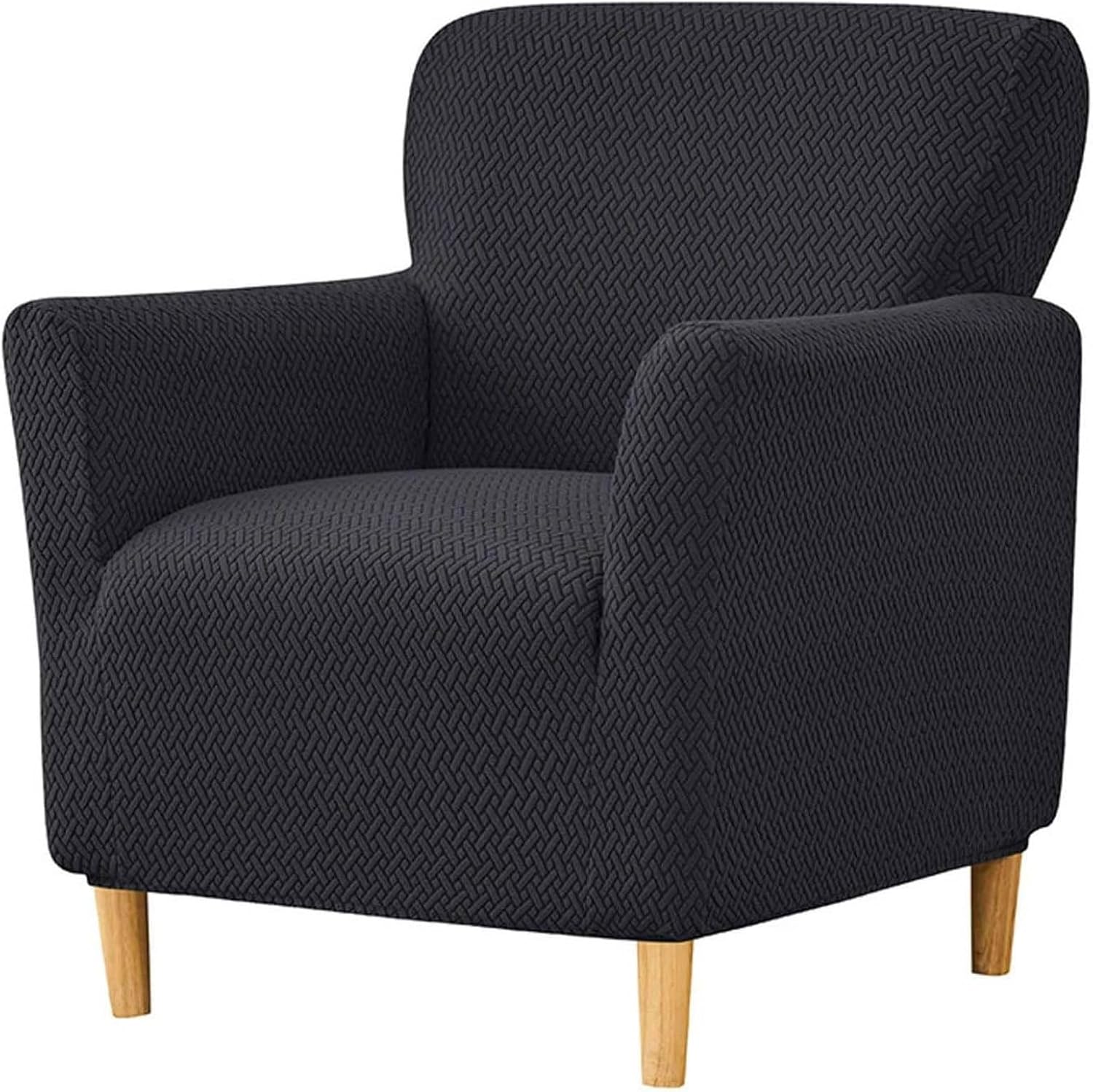 N/A Banquet Armchair Slipcover, Jacquard Strapless Arm Chair Cover for Living Room Furniture Protector Friendly for Kids Pets Collection Slipcover,I