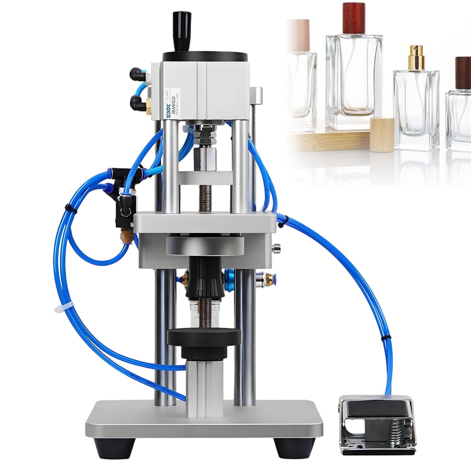 ExoticaBlend Perfume Capping Machine, Industrial-Grade, Leak-Proof Seal for Bottles 13-20mm, Essential Oil Bottle Capper 20MM