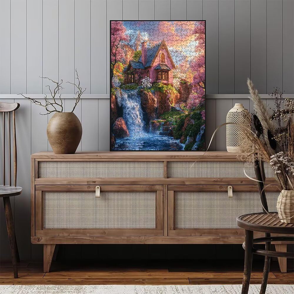 Puzzle 4000 sztuk, wodospad willa puzzle dla dorosłych 4000, drewniane puzzle, klasyczne gry edukacyjne, niemożliwe wyzwanie, rodzina gier, kreatywny prezent DX0YL1-759