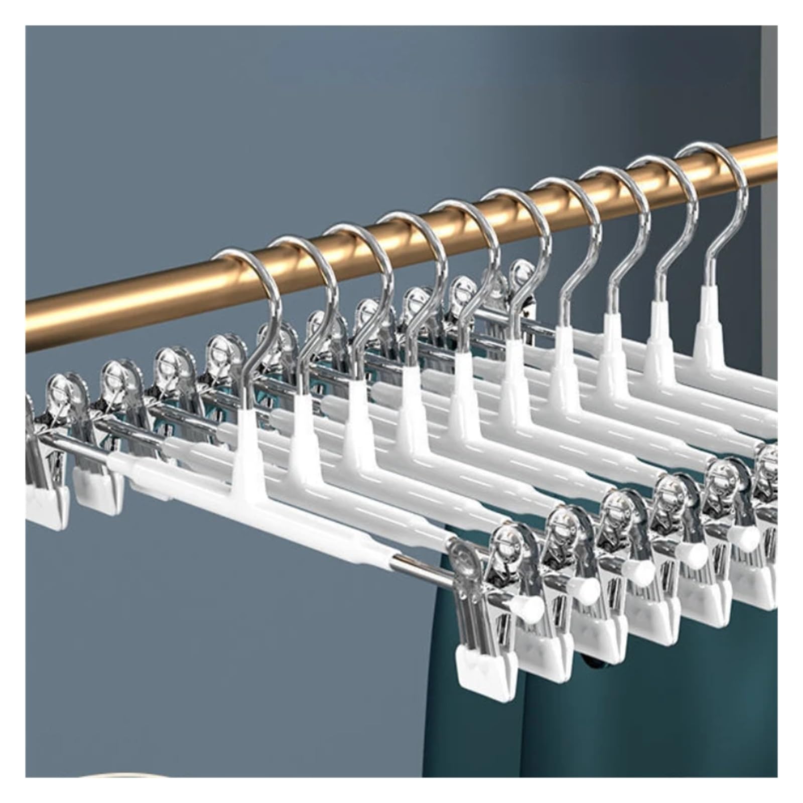 Hosenbügel 5 Stücke Edelstahl Hosen Clip Schlafzimmer Schränke Lagerung Organizer Kleiderbügel Kleiderständer Mantel Kleidung Shop Kleiderschrank