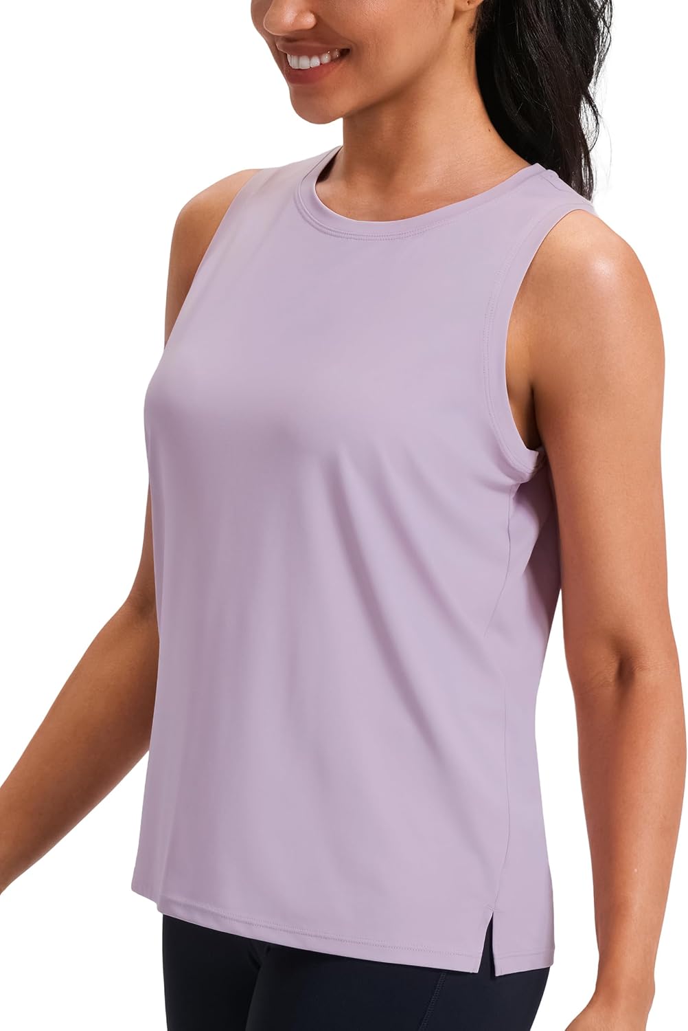 JOYSPELS Ice Silk Workout Tank Tops for Women Cool-Dry Sleeveless Loose Fit Yoga Shirts Athletic Running Gym - Image 3