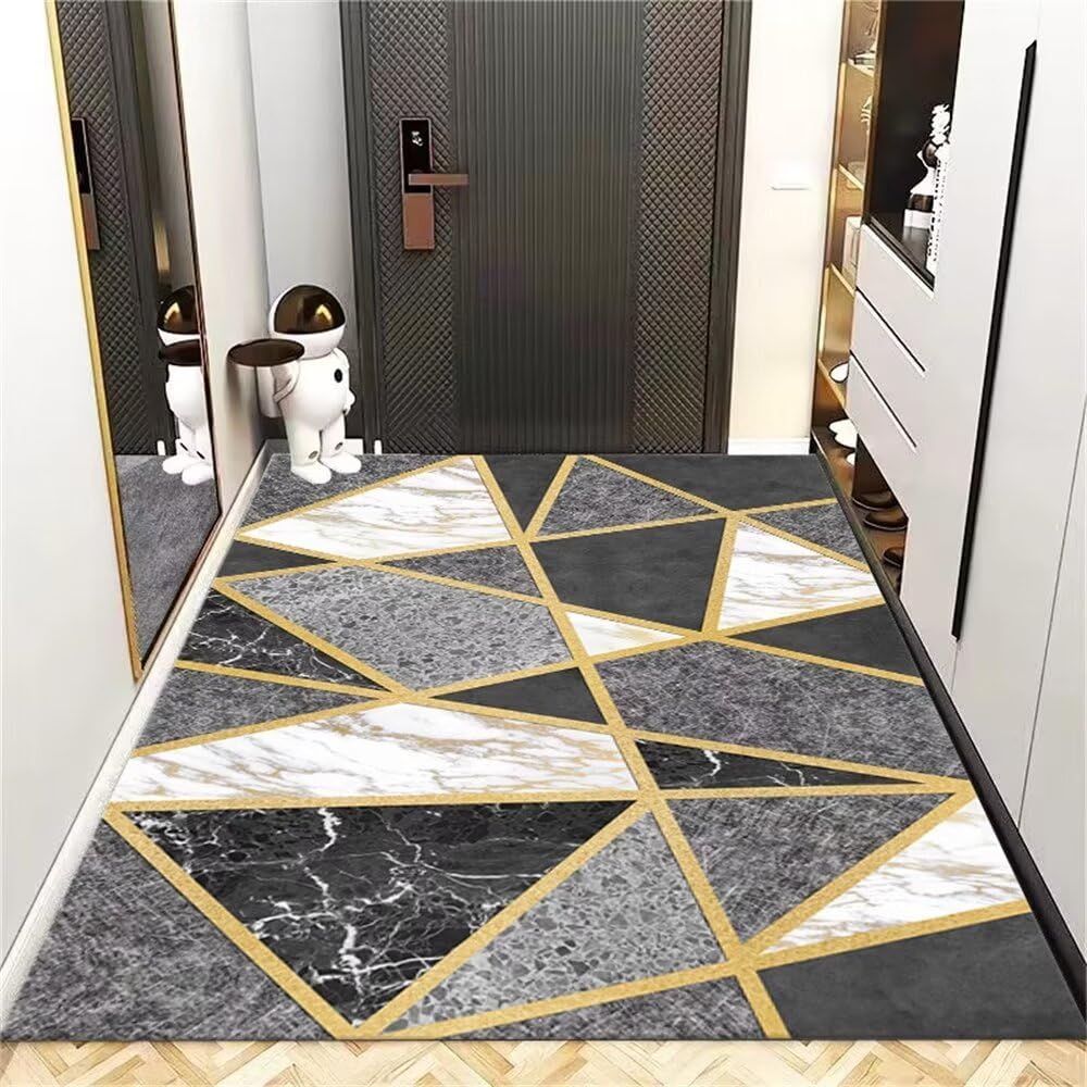 Tapis doux salon au style marbre chic et toucher velouté
