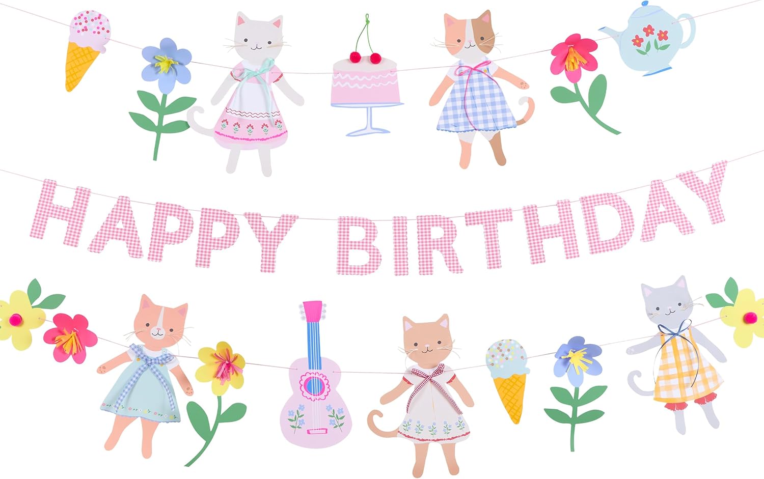 Kitten Club Paper Garland Set by Meri Meri