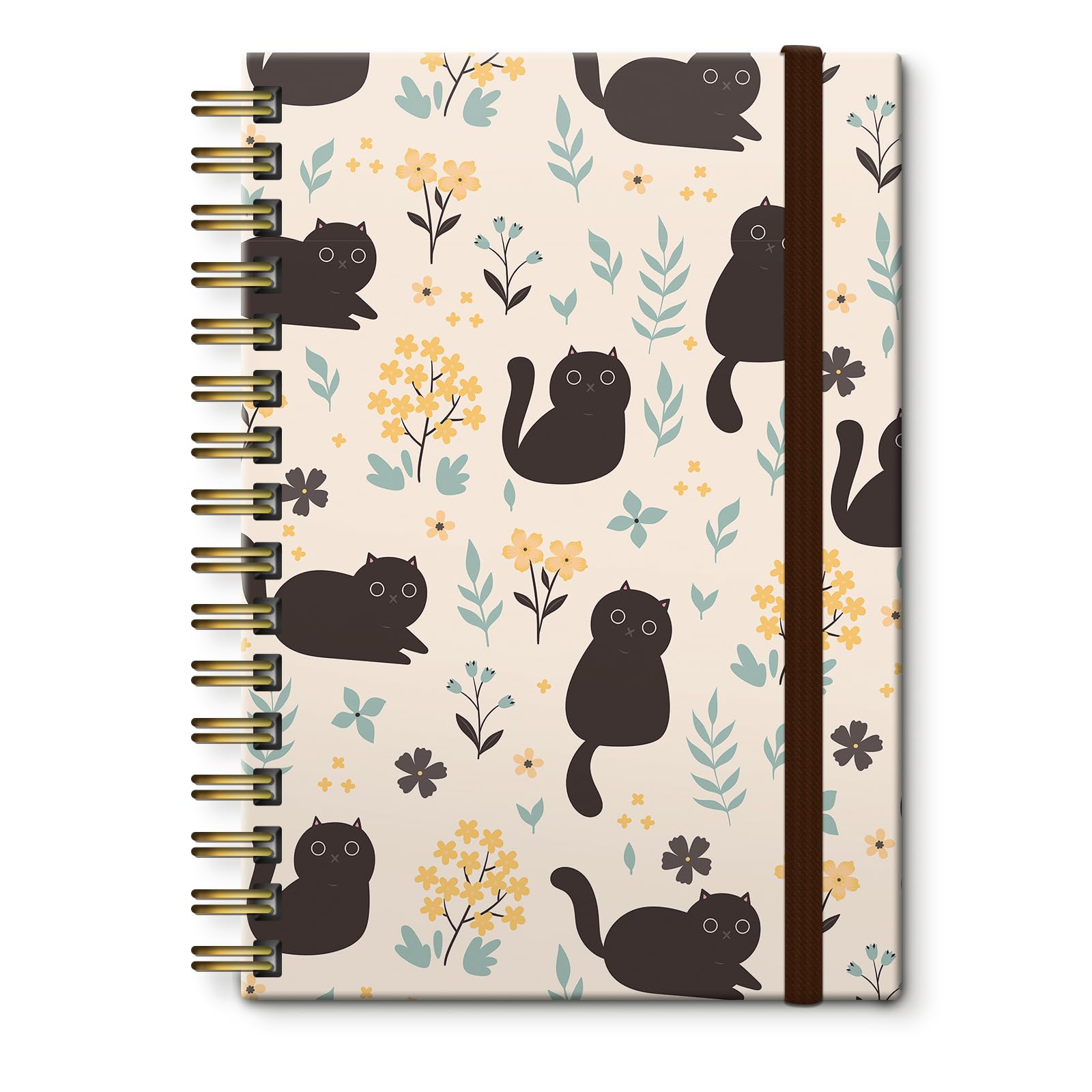 Lindo cuaderno en espiral, diario para mujer, diario en espiral de tapa dura, 5.5 x 8.3 pulgadas, 120 páginas, papel de 100 g/m², para regalos, enfermeras, profesores, mujeres, suministros de oficina
