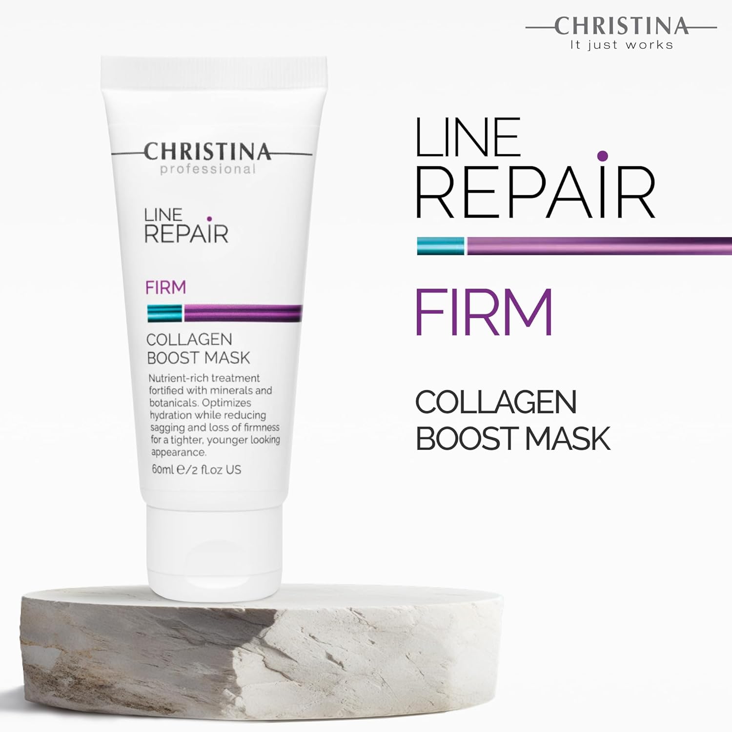 -CHRISTINA- Line Repair Collagen Boost Facial Mask with Hyaluronic Acid | Anti-Aging, Restoring, Smoothing and Elasticity Increasing Face Masks Skincare | For All Skin Types 60ml / 2 fl.oz - Image 4