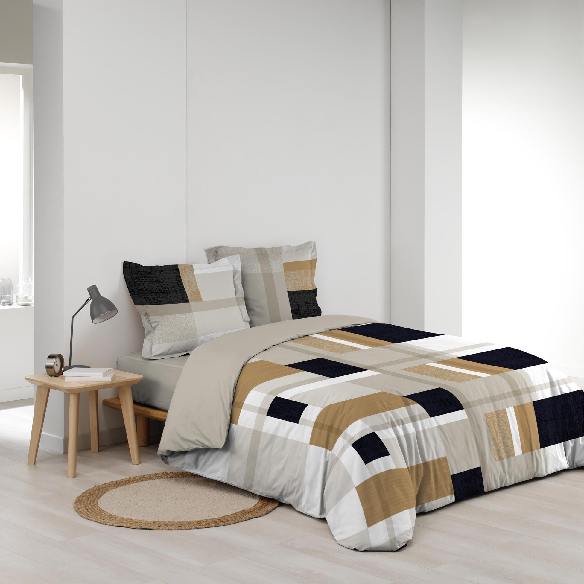100% Katoen Bedtextiel Douceur D'intérieur Ulysse 3-delige Bedset - 240x220 Cm, , Oeko-Tex Gecertificeerd 100% Perkal Katoen