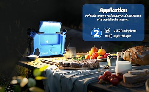 Miniatura 4 de Radio de alerta meteorológica Kaito KA500 de emergencia AMFMSW con 5 funciones Azul